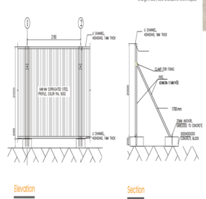 Corrugated Fencing Panels
